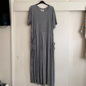 Flax gingham maxi dress
